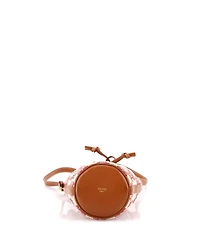 Pre-Owned Celine Micro Drawstring Bucket Bag Triomphe Canvas