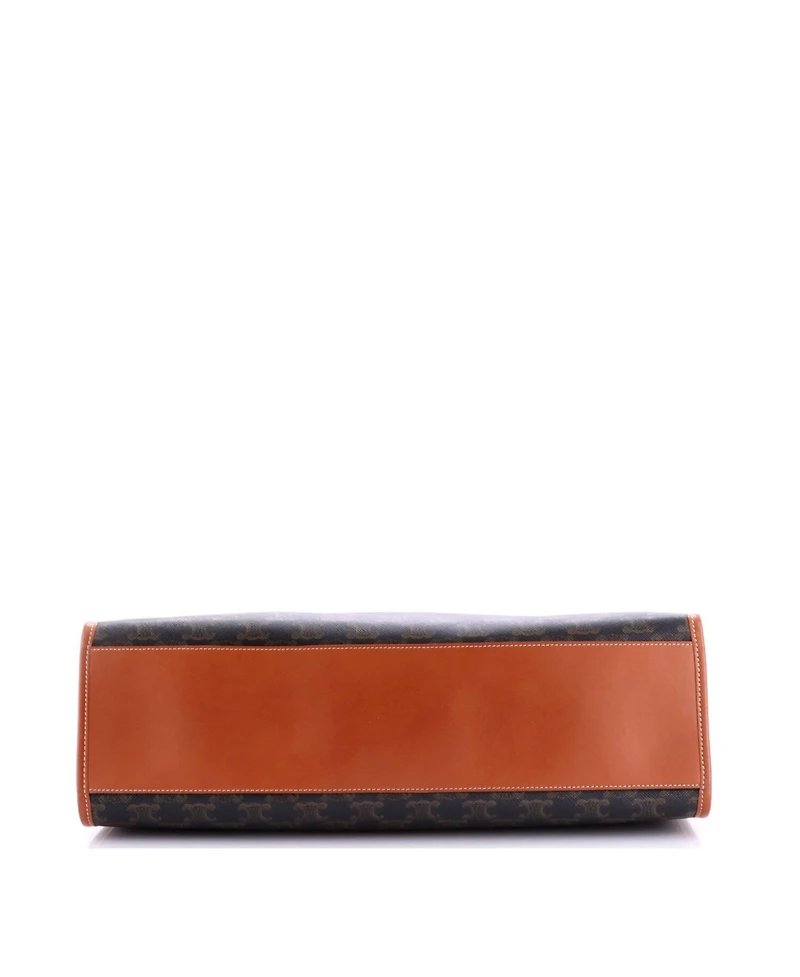 Pre-Owned Celine Horizontal Cabas Tote Triomphe Coated Canvas
