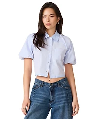 Steve Madden Women's Reece Cotton Button-Front Shirt