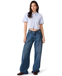 Steve Madden Women's Reece Cotton Button-Front Shirt