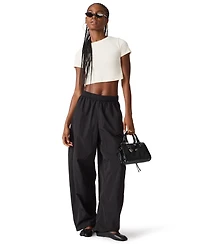 Steve Madden Women's Khoda Mid-Rise Barrel Track Pants