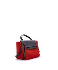 Pre-Owned Celine Mini Belt Bag Felt and Leather