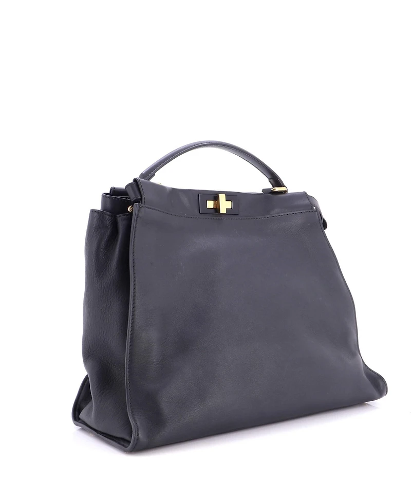 Pre-Owned Fendi Large Peekaboo Bag Rigid Leather