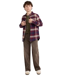 Levi's Boys' 8-20 Shadow Plaid Long-Sleeve Shirt