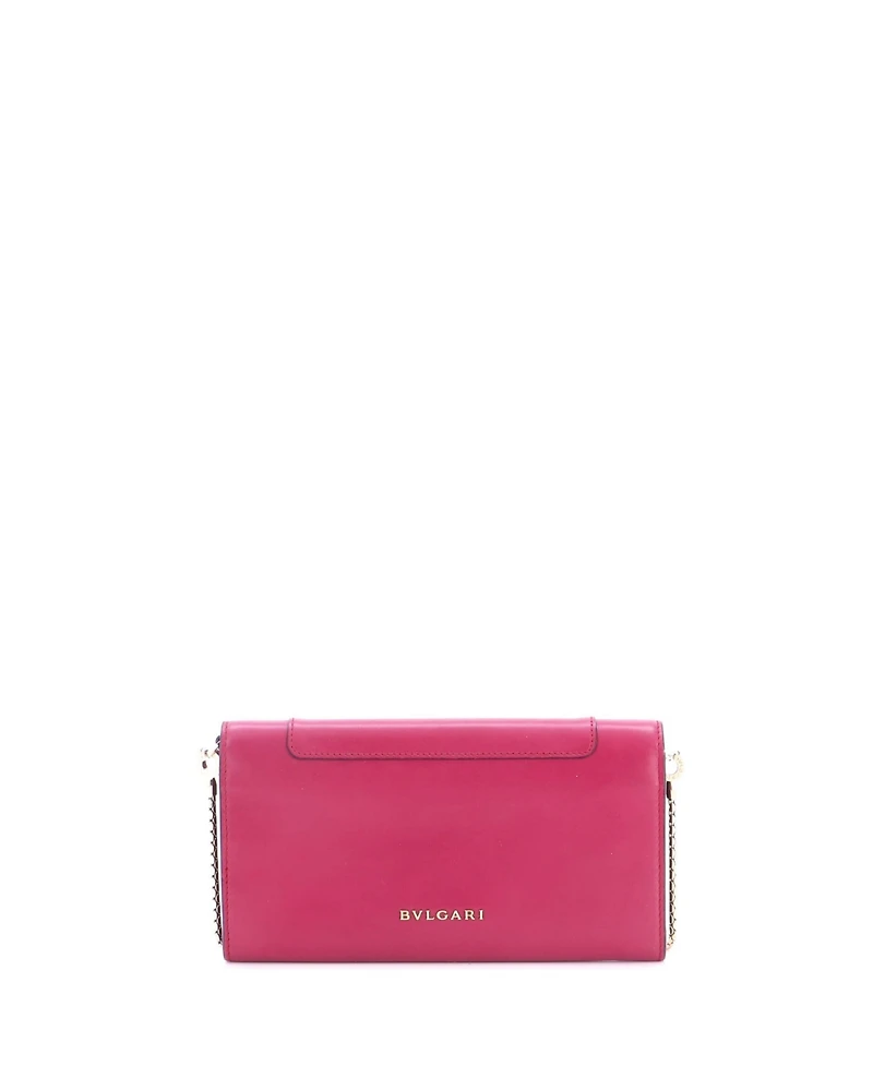 Pre-Owned Bvlgari Long Serpenti Forever Wallet on Chain Leather