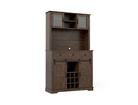 Slickblue Home Coffee Bar Cabinet with Drawers, Sliding Doors and Storage Shelves