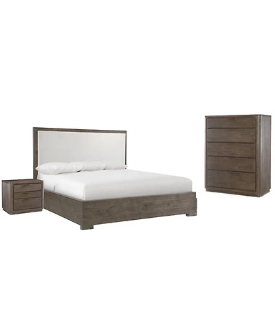 Bernhardt Outline 3-Piece California King Bed Set (Bed, Chest & 3-Drawer Nighstand)