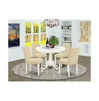 East West Furniture Dining Room Set, HLAB5-lwh-02