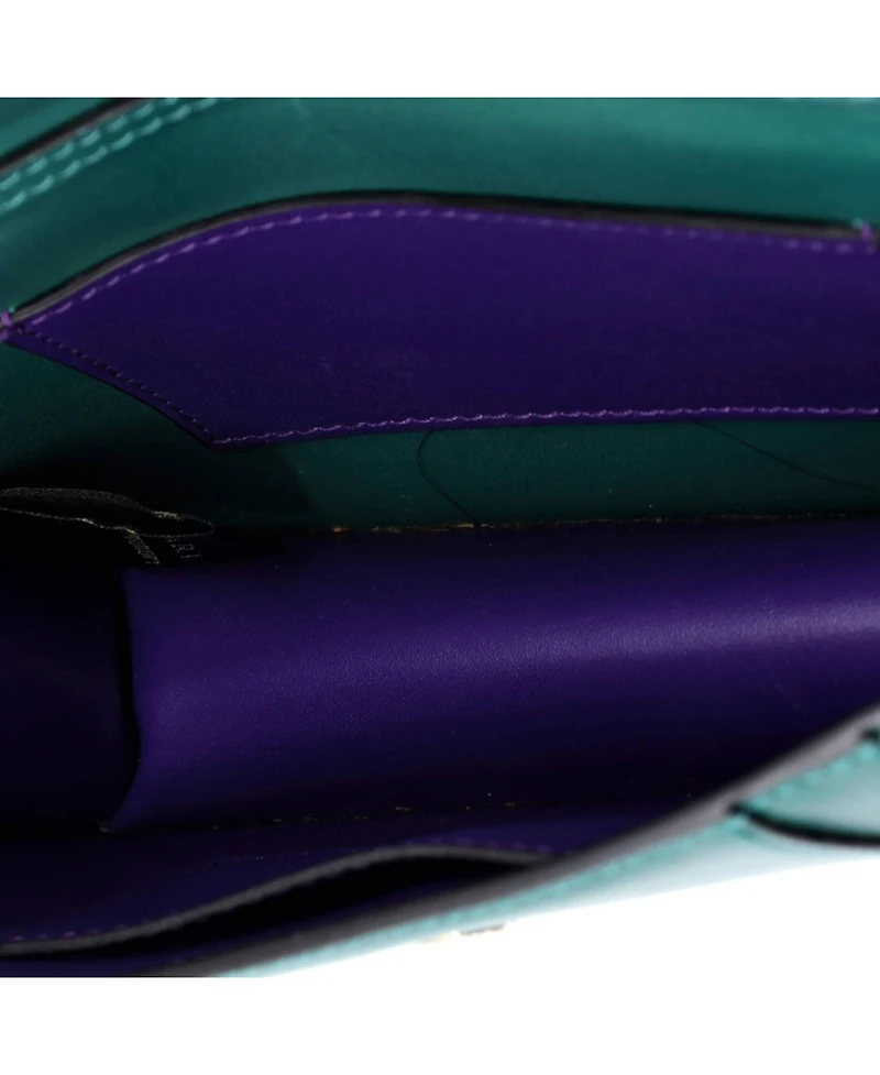 Pre-Owned Bvlgari Mini Serpenti Forever Chain Clutch Leather