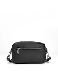 Susu Avery Pebble Leather Camera Bag Structured Crossbody Purse with Wide Strap