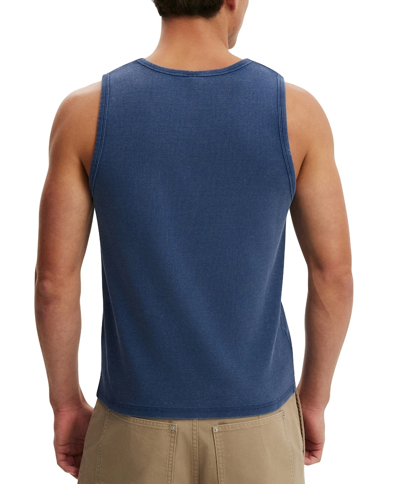 Cotton On Men's Wardrobe Ribbed Crewneck Tank Top