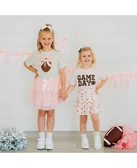 Sweet Wink Little Girls Game Day Patch Short Sleeve T-Shirt
