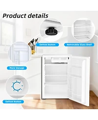 Cowsar 4.5 Cu.Ft Compact Refrigerator with Freezer