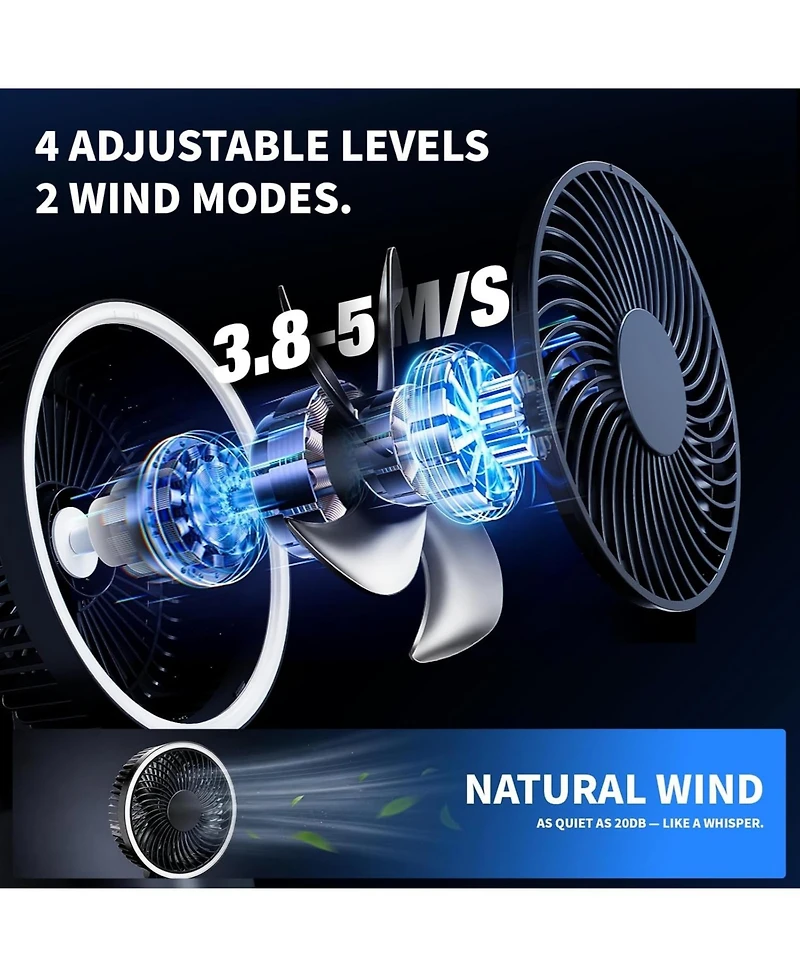 Cowsar 12-Inch Quiet Desk Fan with Remote and 10-Hour Timer