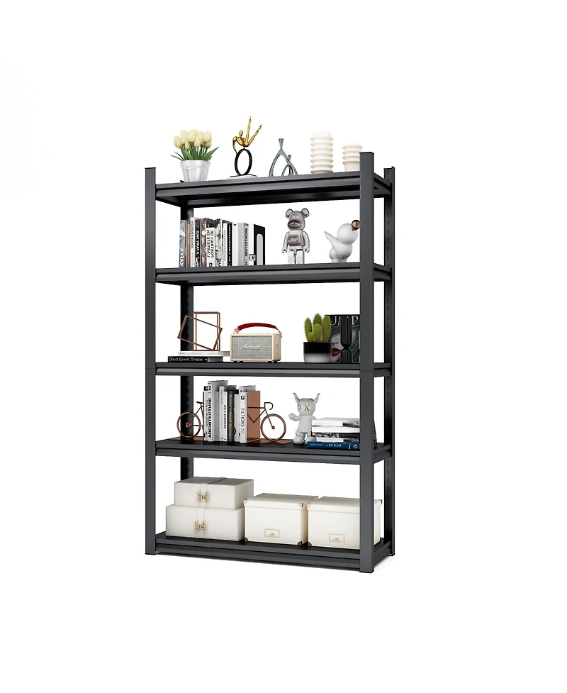 Viyet 63inch Height 5-Tier Metal Storage Shelving - 2000lbs Heavy Duty Adjustable Industrial Rack