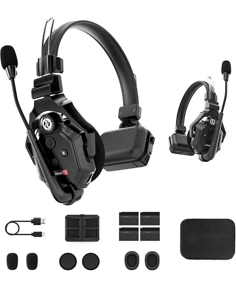 Hollyland Solidcom C1-2S Full-Duplex Wireless Dect Intercom System with 2 Headsets