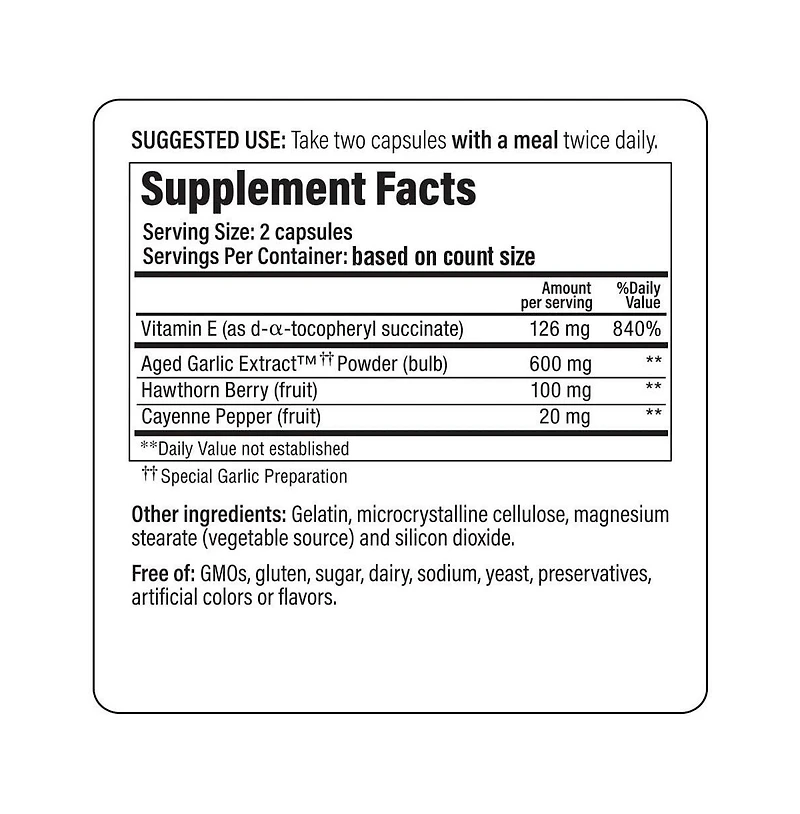 Kyolic Aged Garlic Extract Formula 106, Circulation Health