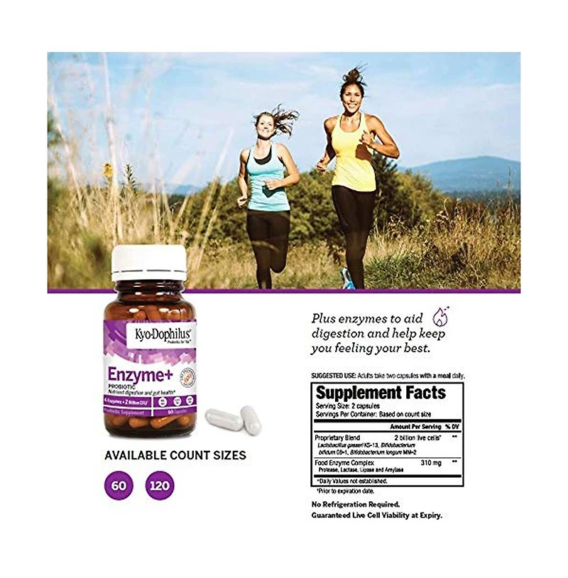 Kyo-Dophilus Enzymes+ Probiotic, Nutrient digestion and gut health