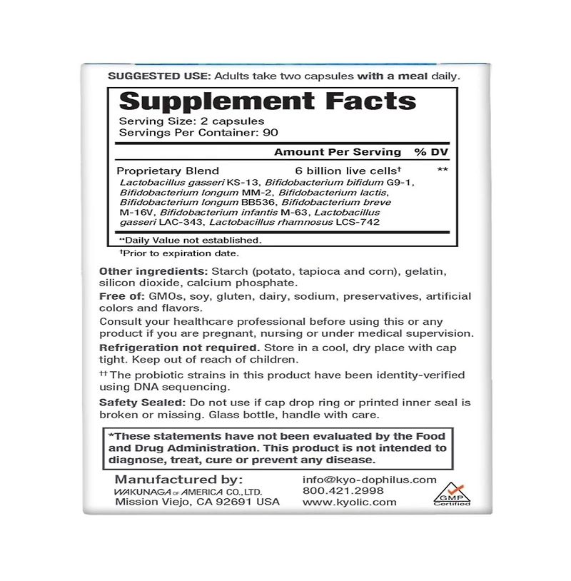 Kyo-Dophilus Multi 9 Probiotic, Strong gut health balance and support