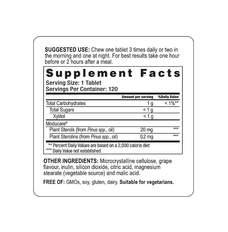 Moducare Daily Immune Support, Plant Sterol Dietary Supplement, Grape flavored