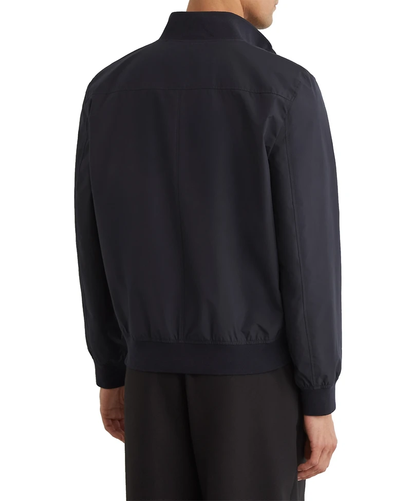 Reiss Men's Latent Technical Button-Through Bomber Jacket