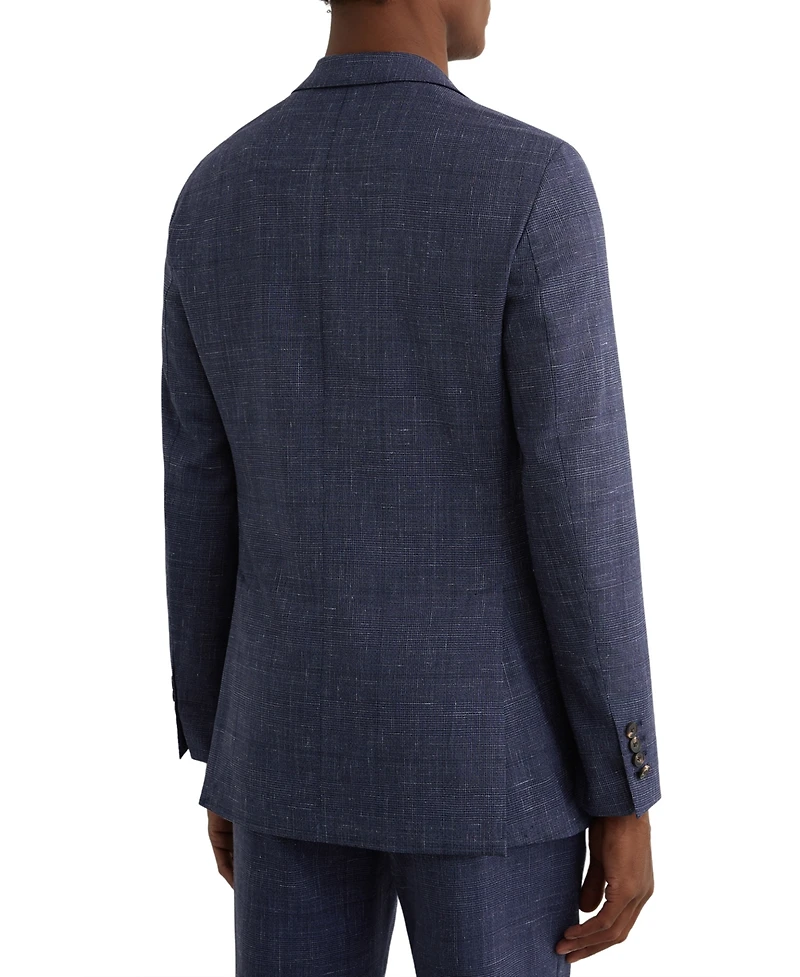 Reiss Men's Penso Wool-Blend Check Single-Breasted Classic-Fit Suit Blazer