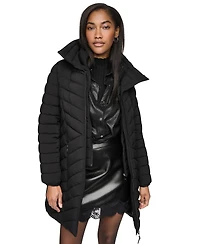 Dkny Women's Bibbed Packable Puffer Coat