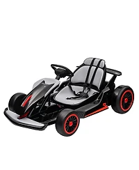 homfan 49.6 x 26.6 11.0 Inch Kids Electric Drift Go Kart, 24V Battery Powered Racing Kart with 10 Mph Speed, 2 Motor for Outdoor Fun