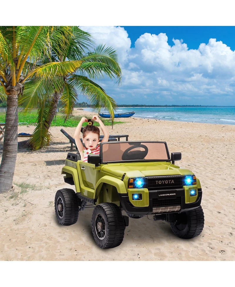 homfan 44.9 x 26.8 x 14.6 Inch Kids Electric Ride On Car 4WD, 24V Battery Powered Off-Road Vehicle with Remote, 2-Seater for Outdoor Play