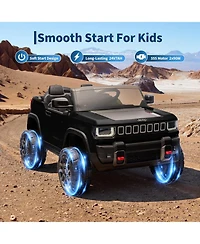 homfan 41.7 x 27.2 13.8 Inch Kids Electric Ride On Car Licensed 24V 2 Seater with Remote Control for Outdoor Play
