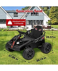 homfan 24V 4x4 Electric Ride-On Utv Ages 3-8 - Dual 12V Batteries, 4x85W Motors, Metal Frame