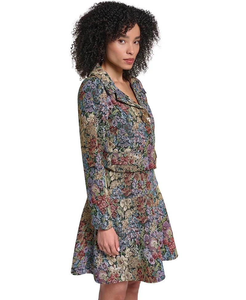 Karl Lagerfeld Paris Women's Floral Tapestry Jacket