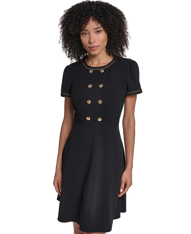 Karl Lagerfeld Paris Women's Center Back Zipper Short Dress