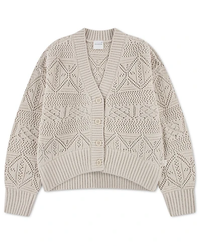 abercrombie kids Girls' 5-16 Pointelle Tie-Front Cardigan