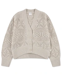abercrombie kids Girls' 5-16 Pointelle Tie-Front Cardigan