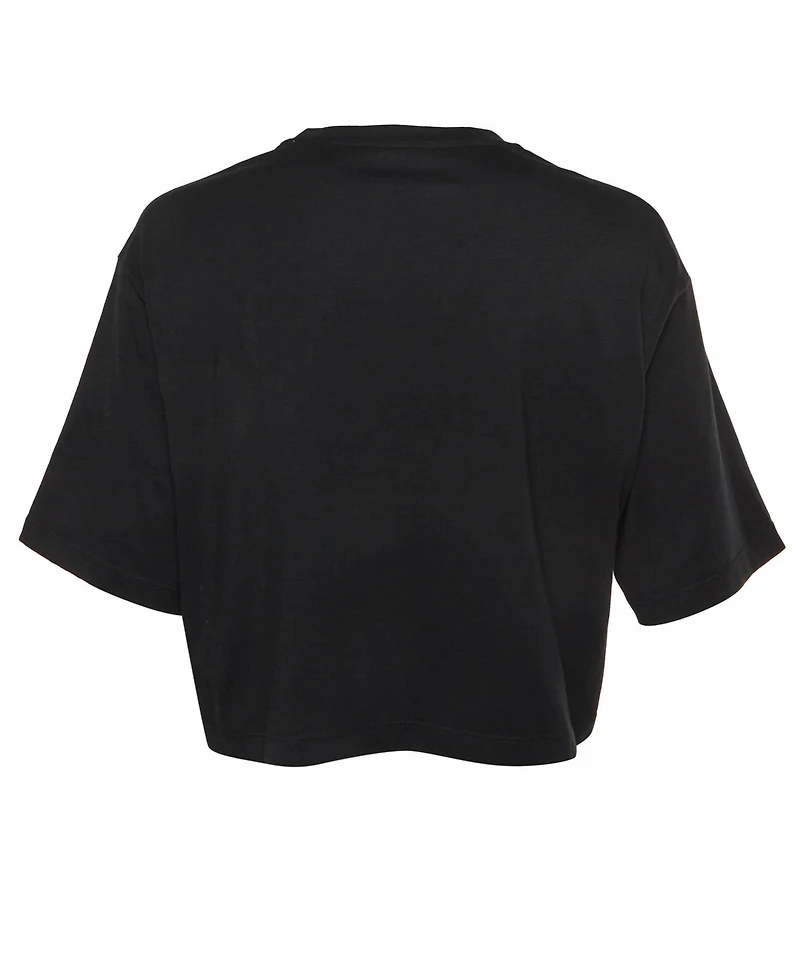 Pre-Owned Balmain Women's Logo Embossed Jersey Crop Top