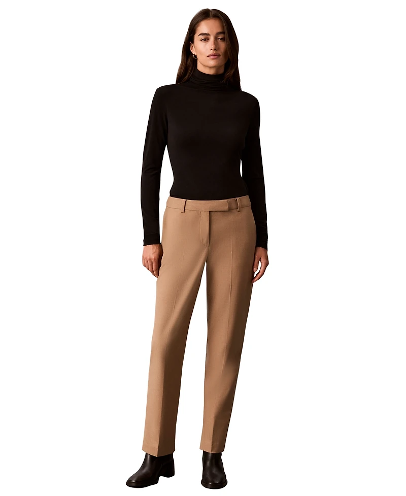 Calvin Klein Women's Long-Sleeve Crepe Jersey Top