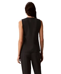 Calvin Klein Women's V-Neck Banded Shell Top