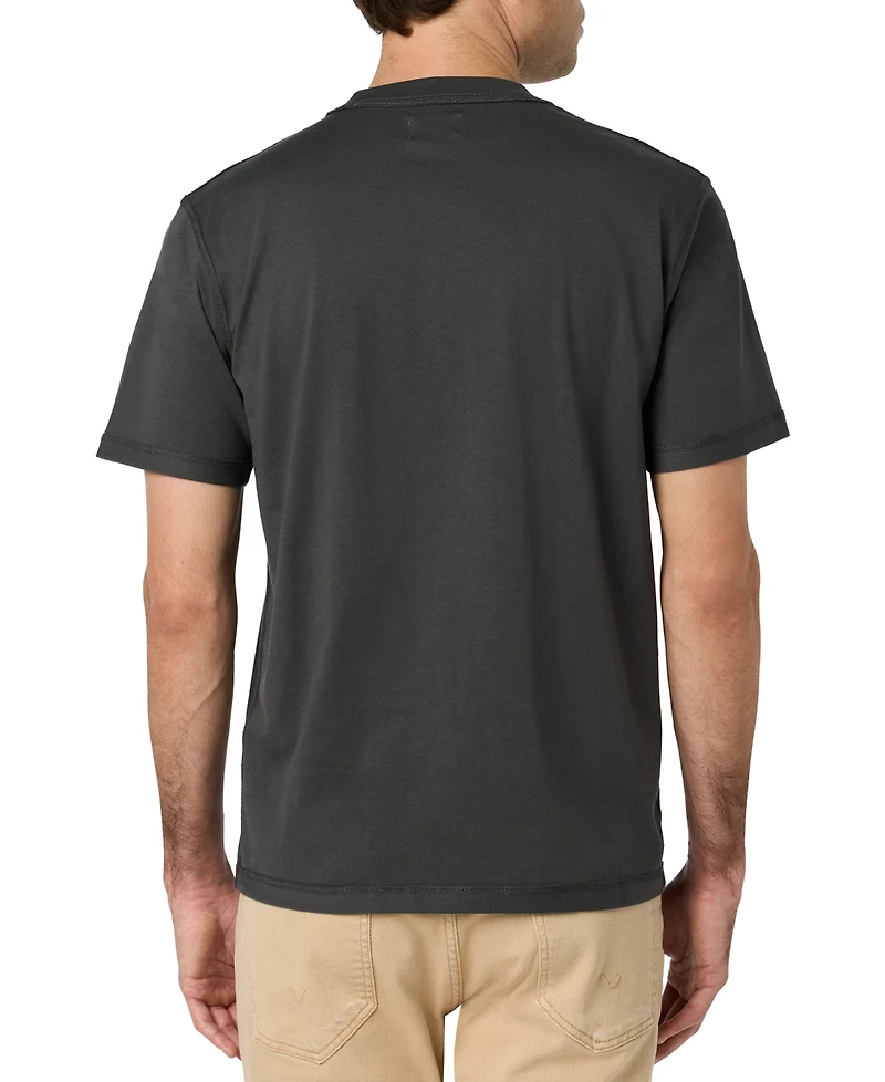 Hudson Jeans Men's Chest Logo Graphic Detail Crewneck T-Shirt