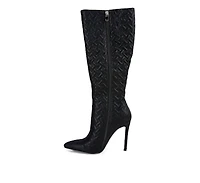 Tinkles Embossed High Heeled Calf Boots
