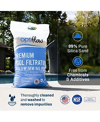 OptiFlow 50Lb Premium Pool Filtration Angular Sand with Pure Silica Formula, 2 Pack