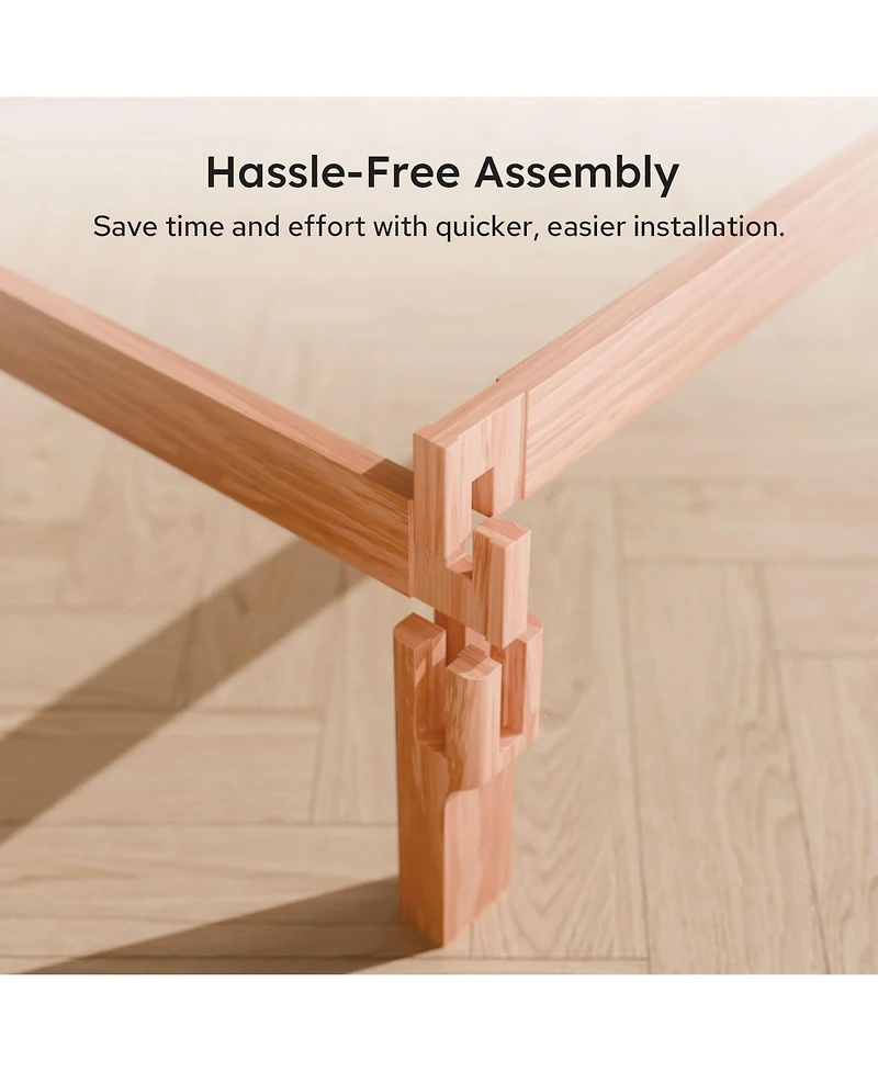 Flexispot Kana Japanese Joinery Solid Wood Platform Bed Frame with Slat Support