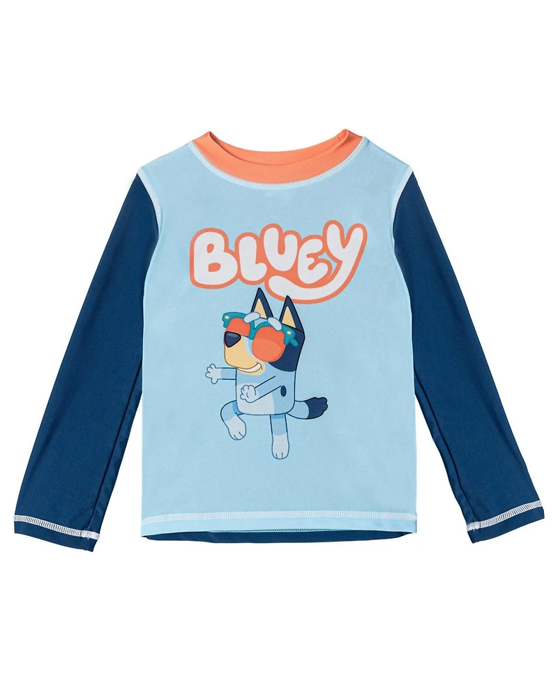 Bluey Baby Boys (12M - 18M) Piece Rash Guard and Swim Trunks Set