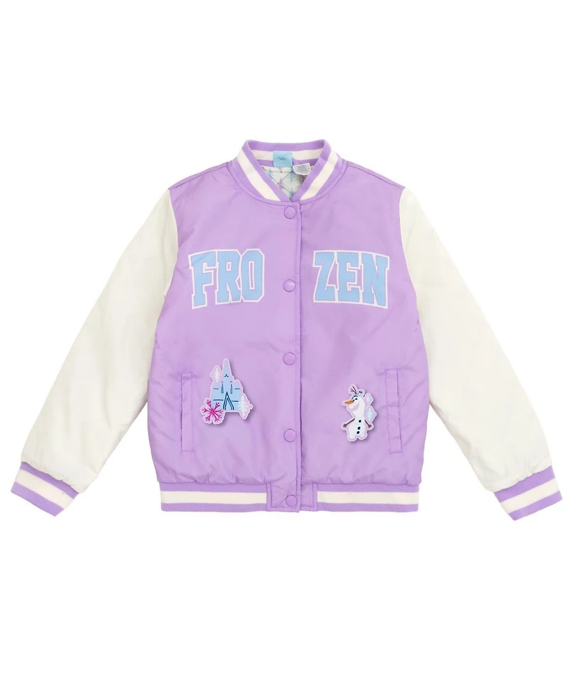 Frozen Little Girls' Varsity Bomber Jacket