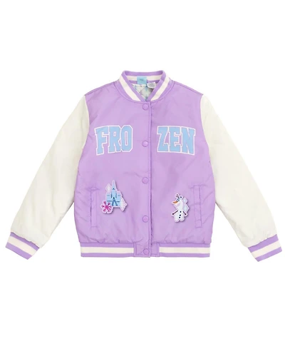Frozen Little Girls' Varsity Bomber Jacket