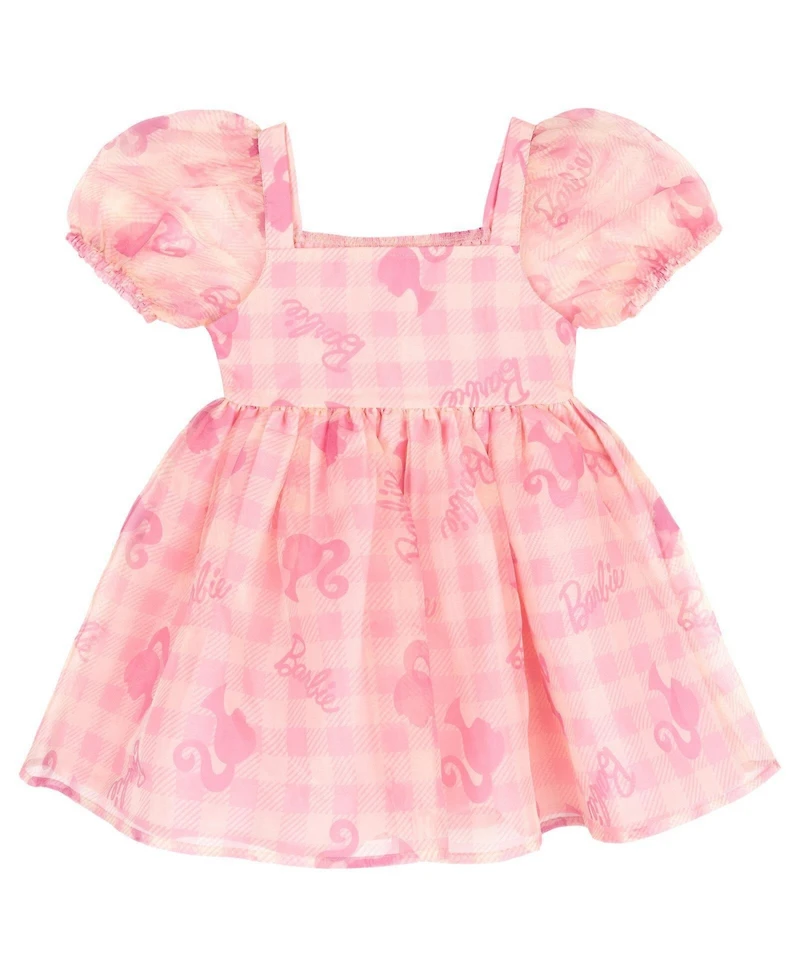 Barbie Girls' Short Sleeve Flare Dress