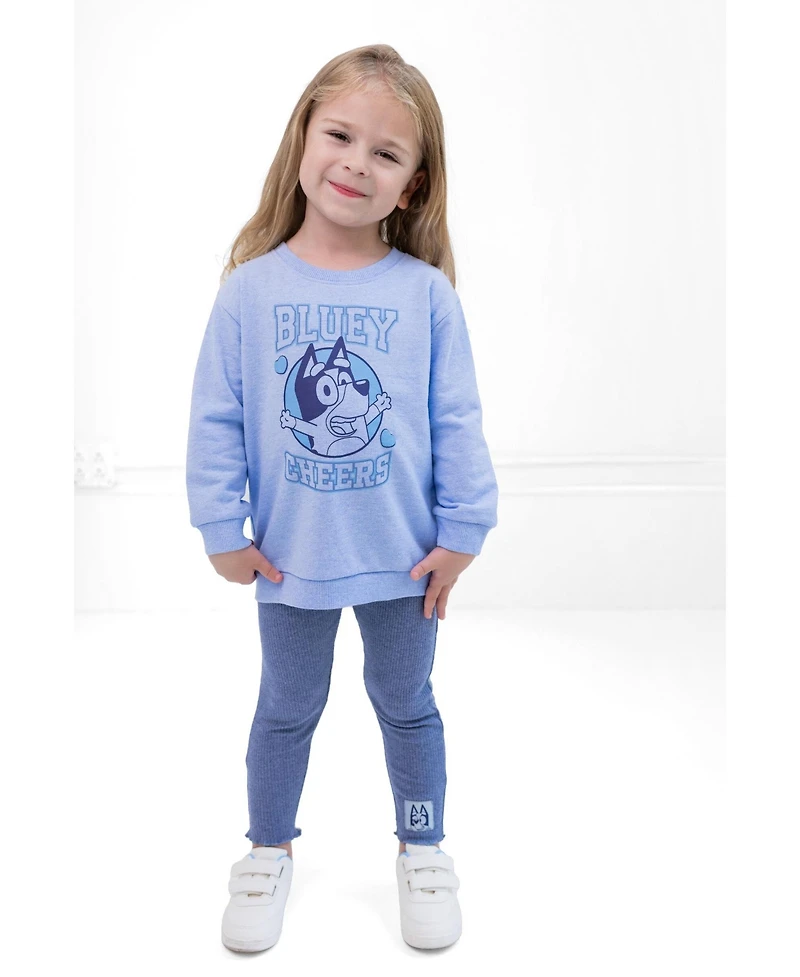 Bluey Girls' 5-12 2-Piece Sweatshirt and Leggings Set