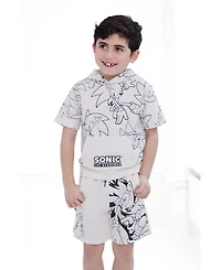 Sonic the Hedgehog Boys' 2-Piece Hooded T-Shirt and Shorts Set