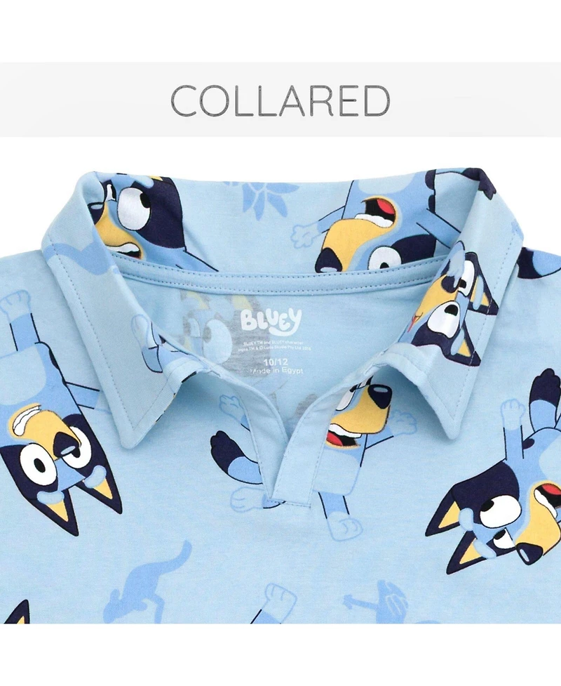 Bluey Boy's (5-12) 2-Piece Polo and Pants Set
