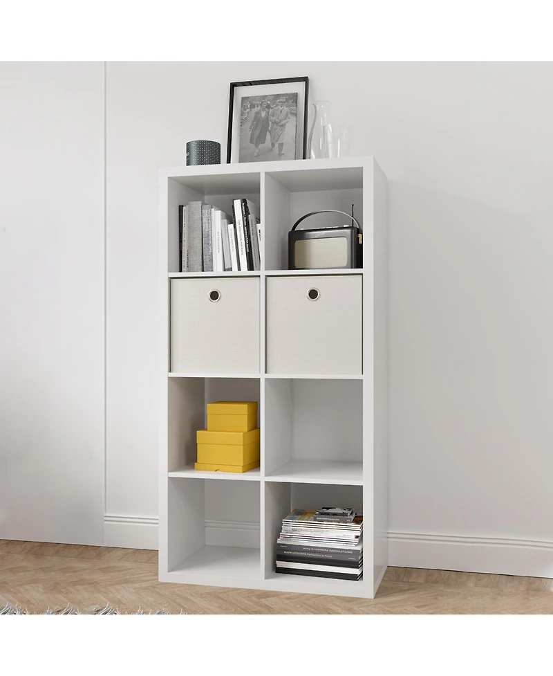 Flynama Smart 8-Cube Open Back Freestanding Storage Bookcase